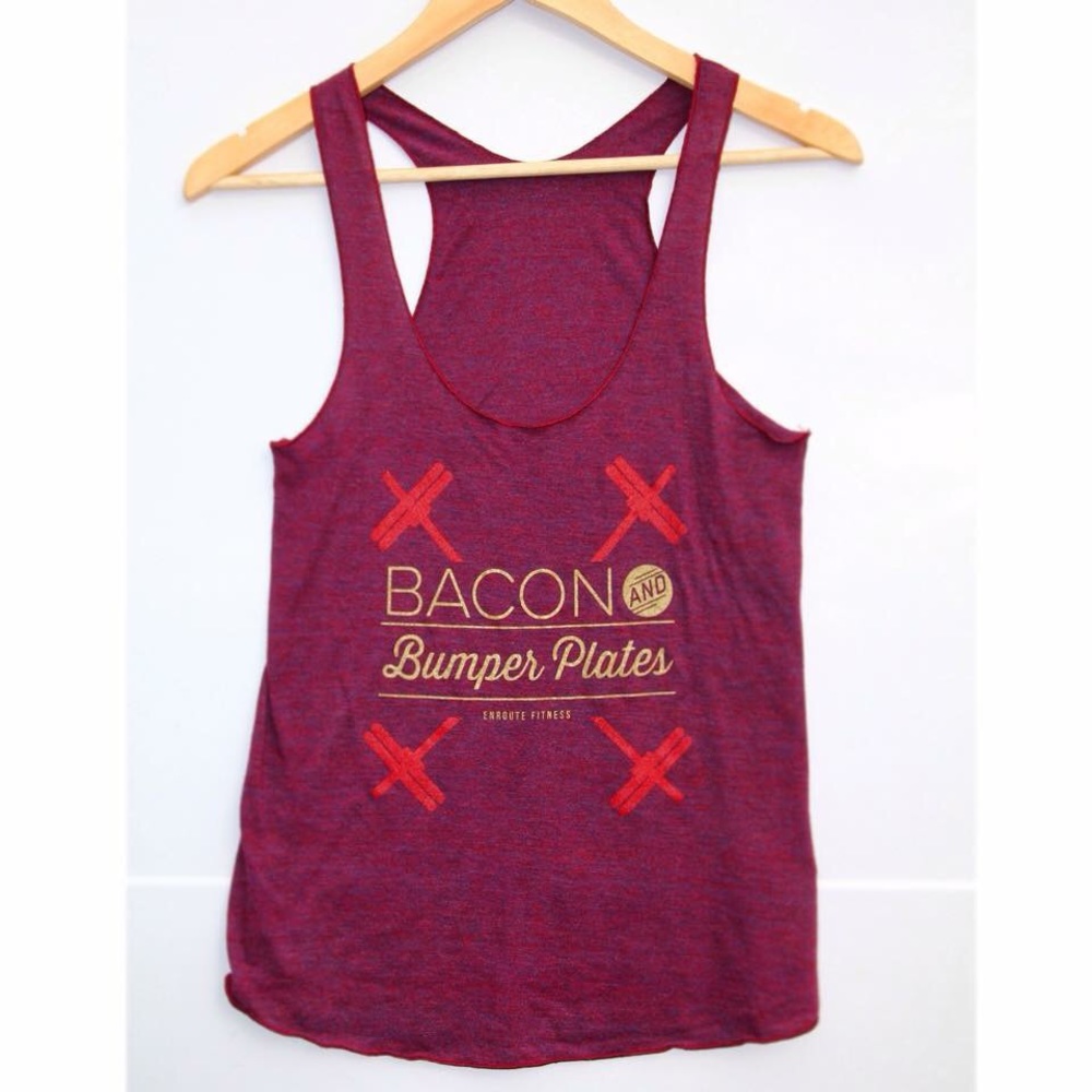 Crossfit tank top “Bacon & Bumper Plates”